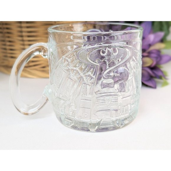 Vintage 1995 Riddler Batman Forever McDonald's Glass Collectible Batman DC Comic - Picture 3 of 6